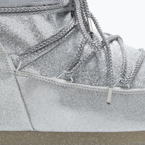 Női Moon Boot Icon Low Glitter ezüst hócsizma