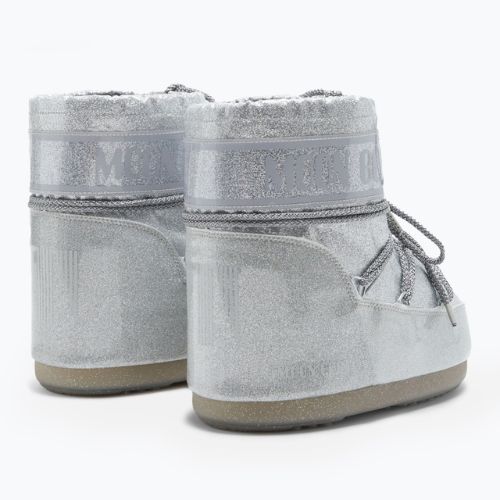 Női Moon Boot Icon Low Glitter ezüst hócsizma