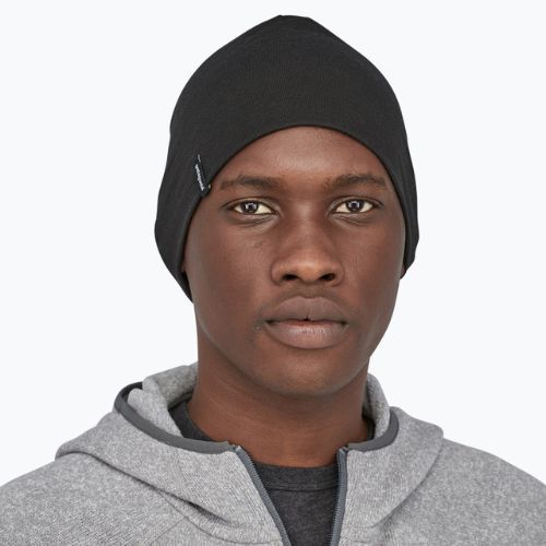 Téli sapka Patagonia Overlook Merino Wool Liner Beanie black