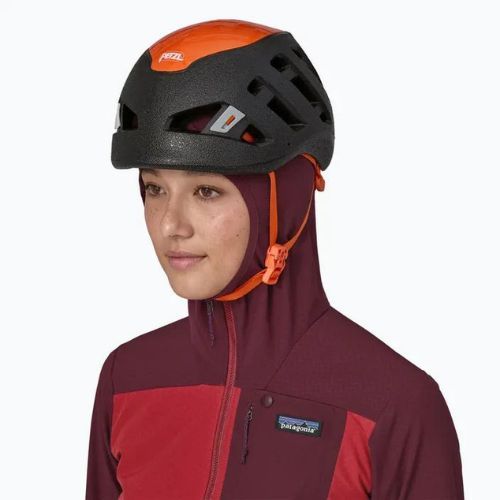 Női softshell dzseki Patagonia R1 CrossStrata Hoody túra piros