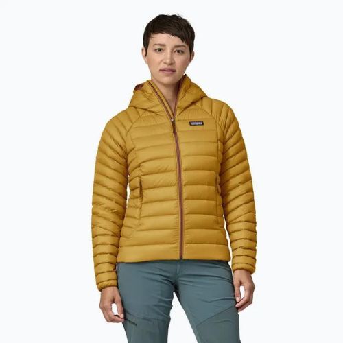Női pehelykabát Patagonia Down Sweater Hoody cosmic gold