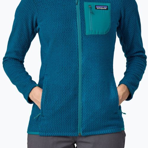 Női trekking pulóver Patagonia R1 Air Full-Zip lagom blue