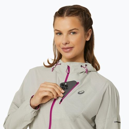 Női futódzseki ASICS Fujitrail Waterproof birch