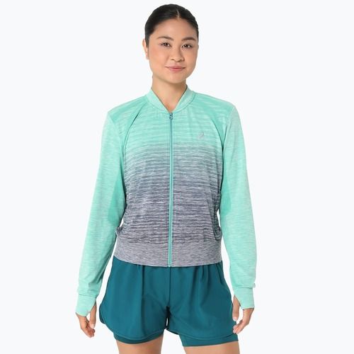 Női futódzseki ASICS Nagino Run Seamless aurora green/blue expanse