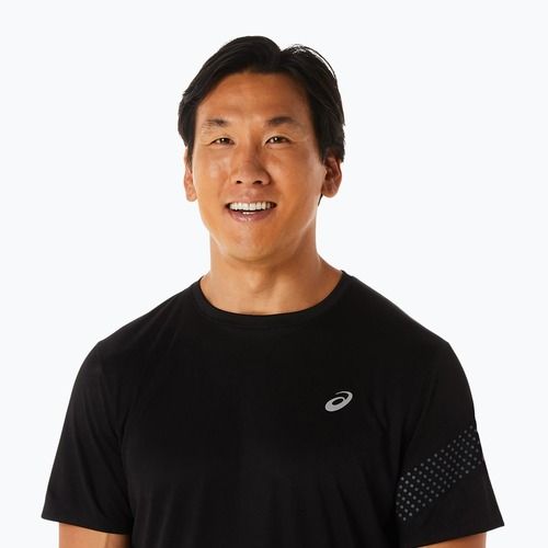 Férfi futópóló ASICS Icon performance black/carrier grey
