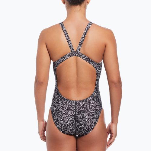 Női egyrészes fürdőruha Nike Hydrastrong Solid Fastback black