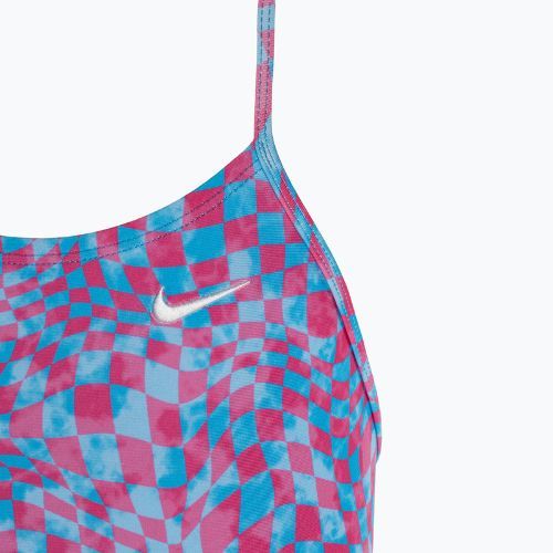 Gyermek egyrészes fürdőruha Nike Hydrastrong Lace Up Back university blue