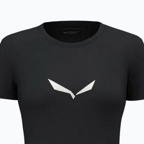 Női póló Salewa Solid Dry black out