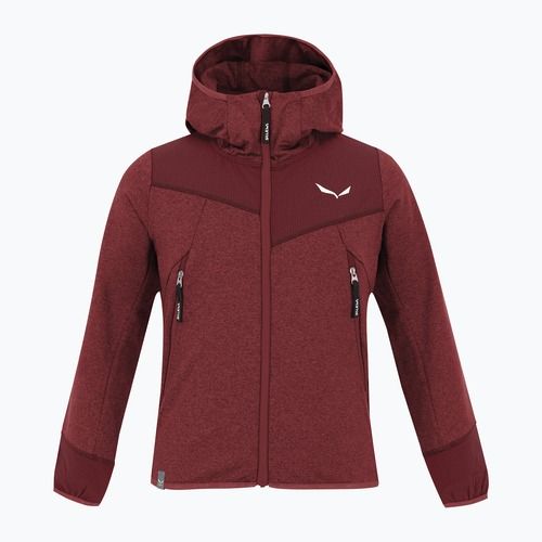 Gyerek trekking pulóver Salewa Agner Melange PL FZ Hoody syrah