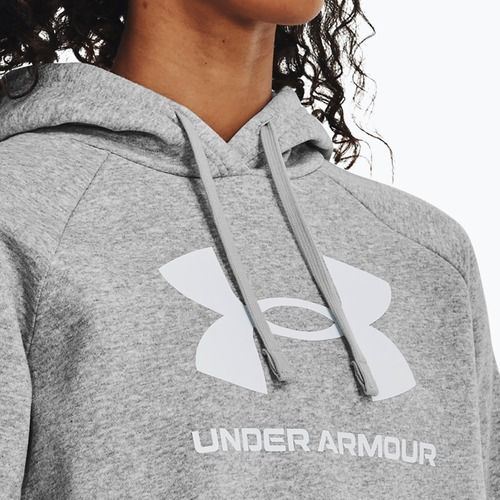 női pulóver Under Armour Rival Fleece Big Logo Hoody mod gray light heather/white