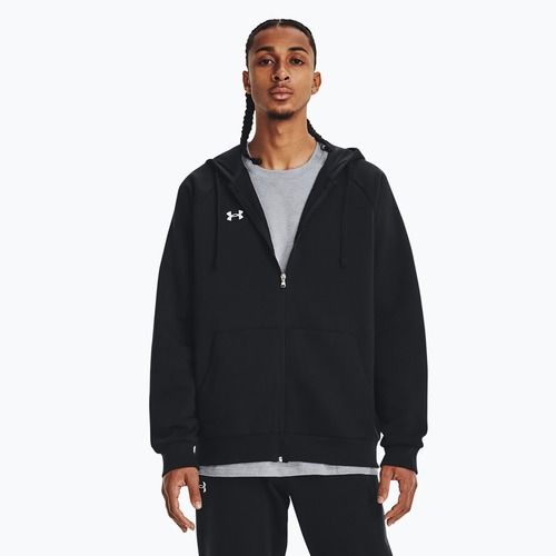 Férfi melegítőfelső Under Armour Rival Fleece FZ Hoodie black/white