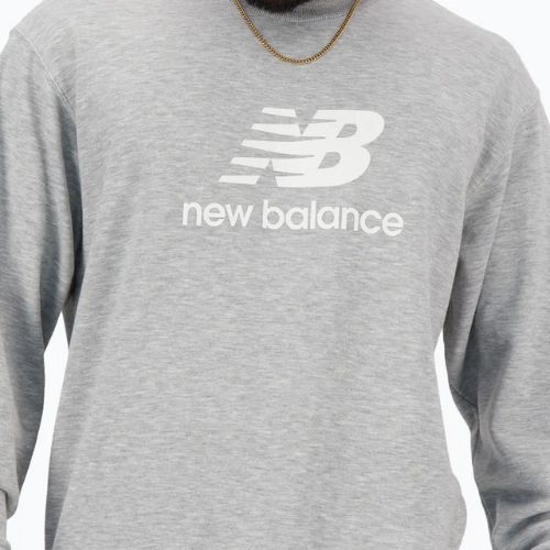 Férfi melegítőfelső New Balance Stacked Logo French Terry Crew athletic grey