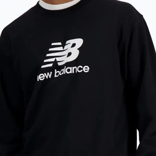 Férfi melegítőfelső New Balance Stacked Logo French Terry Crew black