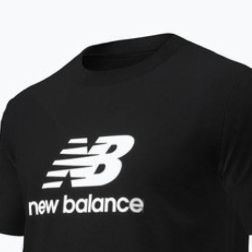 Férfi New Balance Stacked Logo póló fekete