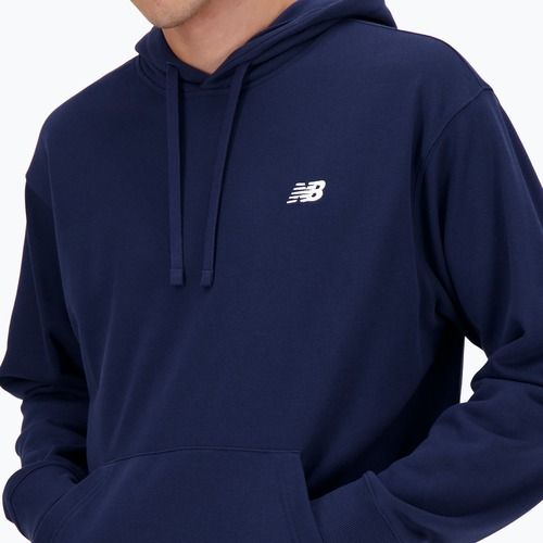 Férfi pulóver New Balance Small Logo French Terry Hoodie nb navy