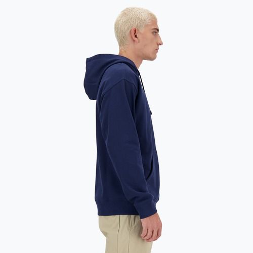Férfi pulóver New Balance Small Logo French Terry Hoodie nb navy