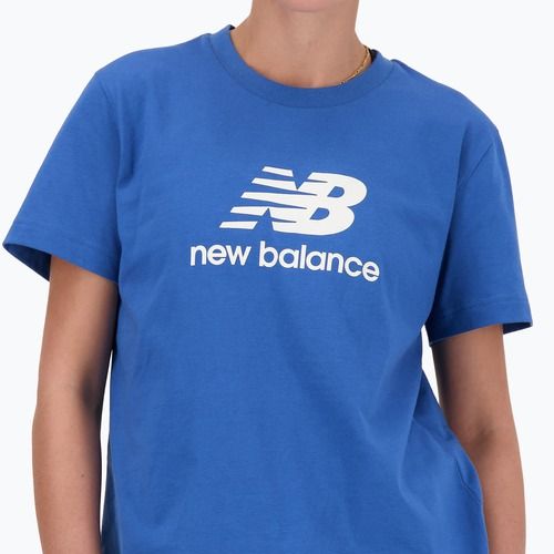 Női póló New Balance Jersey Stacked Logo T-Shirt blueagat