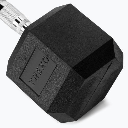 TREXO Hex gumírozott súlyzó 32,5 kg