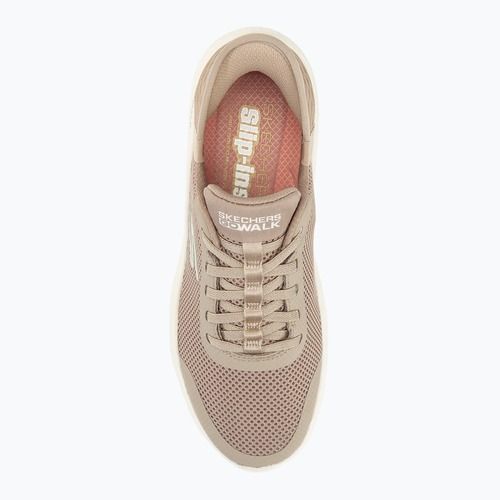 SKECHERS Slip-ins női Go Walk Flex Grand Entry taupe/fehér cipő