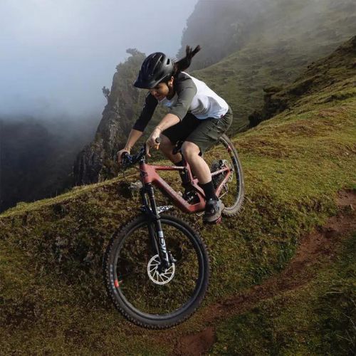 Női MTB kerékpáros cipő adidas FIVE TEN Trailcross Clip A mag fekete/szürke három/piros