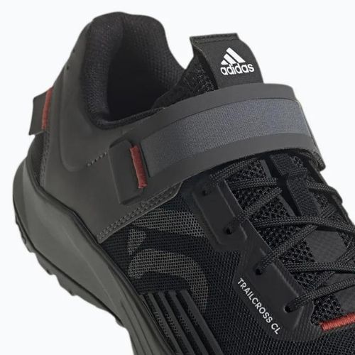 Férfi MTB kerékpáros cipő adidas FIVE TEN Trailcross Clip A mag fekete/szürke három/piros