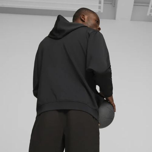 Férfi trekking pulóver PUMA Fit Double Knit FZ Hoodie puma black