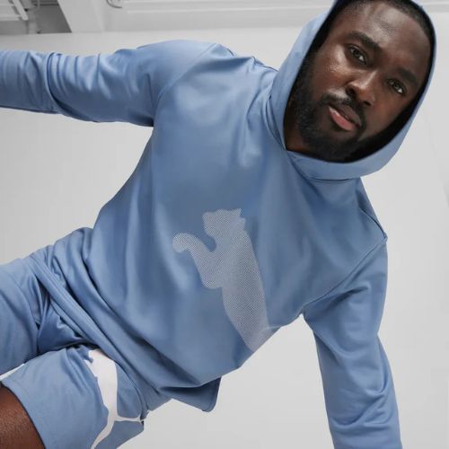 Férfi trekking pulóver PUMA Train All Day Big Cat Hoodie zen blue