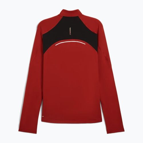 Férfi futó pulóver PUMA Run Cloudspun 1/4 Zip mars piros