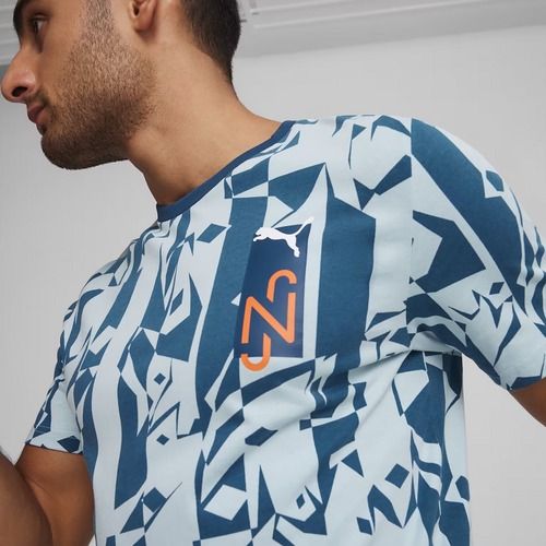 Férfi foci póló PUMA Neymar Jr Creativity Logo Tee ocean tropic/turquoise surf