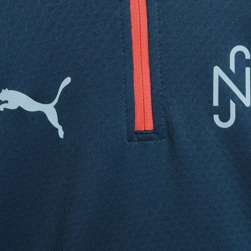 PUMA Neymar JR Creativity 1/4 Zip Top gyermek labdarúgó melegítőfelső ocean tropic/hot heat