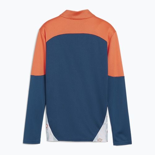 PUMA Neymar JR Creativity 1/4 Zip Top gyermek labdarúgó melegítőfelső ocean tropic/hot heat
