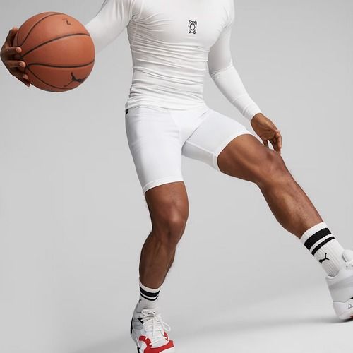 Férfi kosárlabda rövidnadrág PUMA Hoops Team Baselayer puma fehér