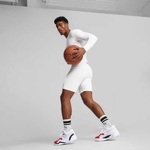 Férfi kosárlabda rövidnadrág PUMA Hoops Team Baselayer puma fehér