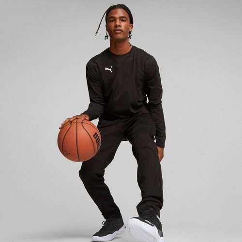 Férfi kosárlabda hosszú ujjú PUMA Hoops Team Drycell LS Tee puma black