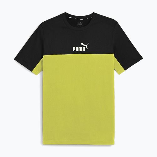 Férfi PUMA ESS+ Block Tee puma fekete/lime csillogás