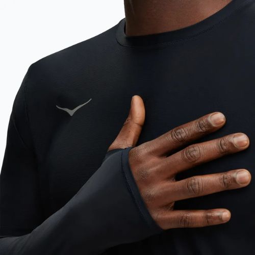 Férfi hosszú ujjú felső futáshoz HOKA Airolite Run black