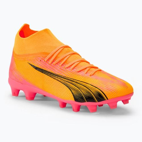 gyermek focicipő  PUMA Ultra Pro FG/AG Jr sunset glow/puma black/sun stream