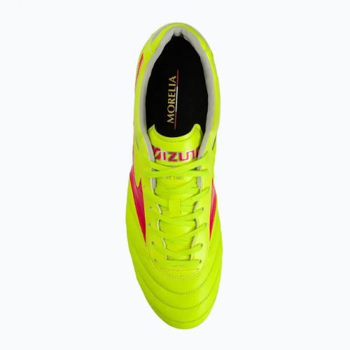 Mizuno Morelia II Elite MD biztonsági sárga/tüzes korall 2/galaxis ezüst férfi futballcipő