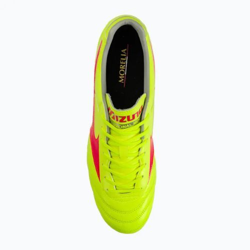 Mizuno Morelia II Pro MD biztonsági sárga/tüzes korall 2/galaxis ezüst férfi futballcipő