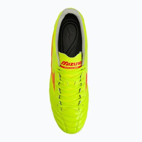 Mizuno Morelia Neo IV Pro MD biztonsági sárga/tüzes korall 2/galaxis ezüst férfi futballcipő
