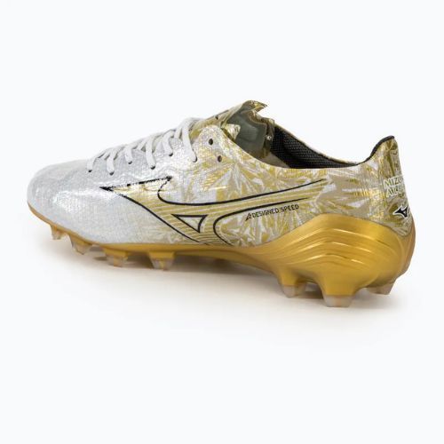 Férfi focicipő Mizuno Αlpha Japan Md white/ge gold/black