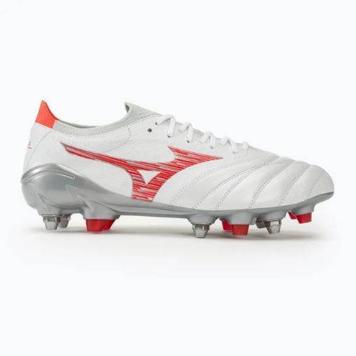 Férfi focicipő Mizuno Morelia Neo IV Β Japan Mix white/radiant red/hot coral