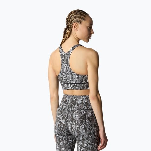 The North Face Flex Reversible aszfalt szürke absztrakt fitnesz melltartó