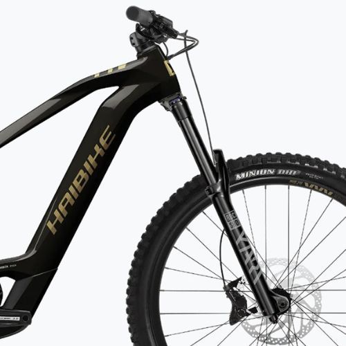 Elektromos kerékpár Haibike Allmnt CF 8 750 Wh black/gold gloss