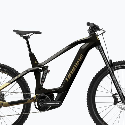 Elektromos kerékpár Haibike Allmnt CF 8 750 Wh black/gold gloss