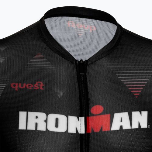 Férfi kerékpáros póló Quest Race Line France Iron Man black