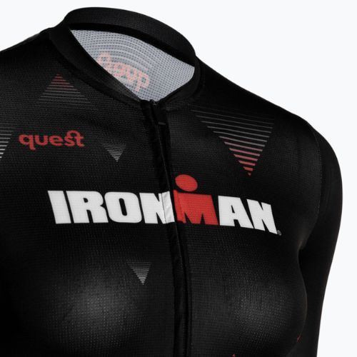 Női kerékpáros póló Quest Race Line France Iron Man black