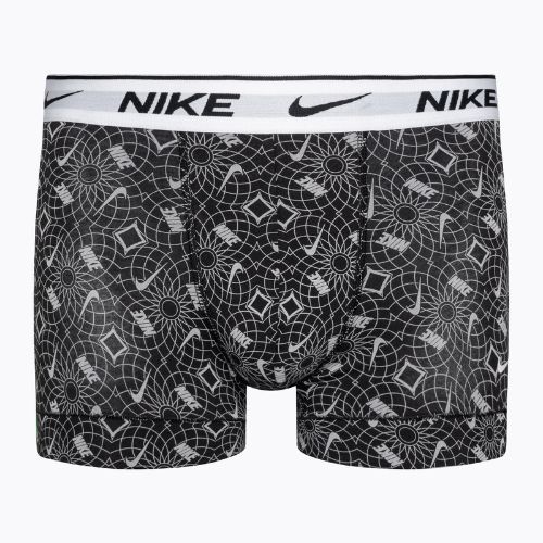 Nike Everyday Cotton Stretch Trunk 3 db férfi boxeralsó black/blue/grey