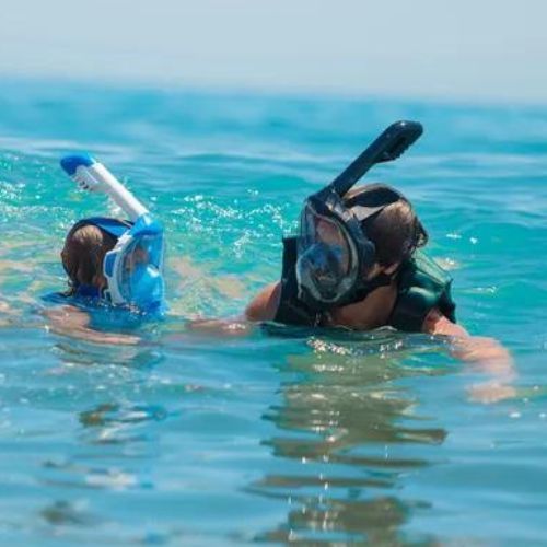 AQUASTIC KAI fekete teljes arcos snorkel maszk