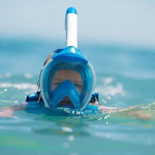 AQUASTIC KAI Jr kék gyermek teljes arcos snorkel maszk